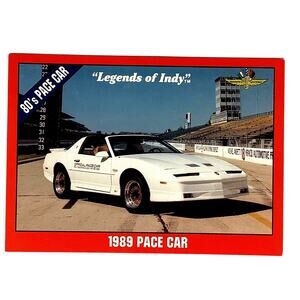 1989 Trans Am Pace Car, Indy 500, 1989 Action, 1992 Legends of Indy, Card No.56
